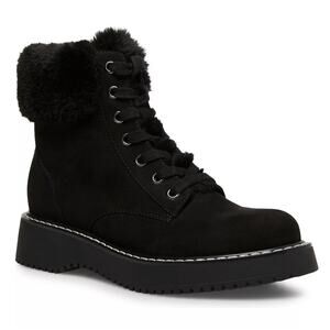 NWT Madden Girl Black Suede Combat Boots - Size 7.5